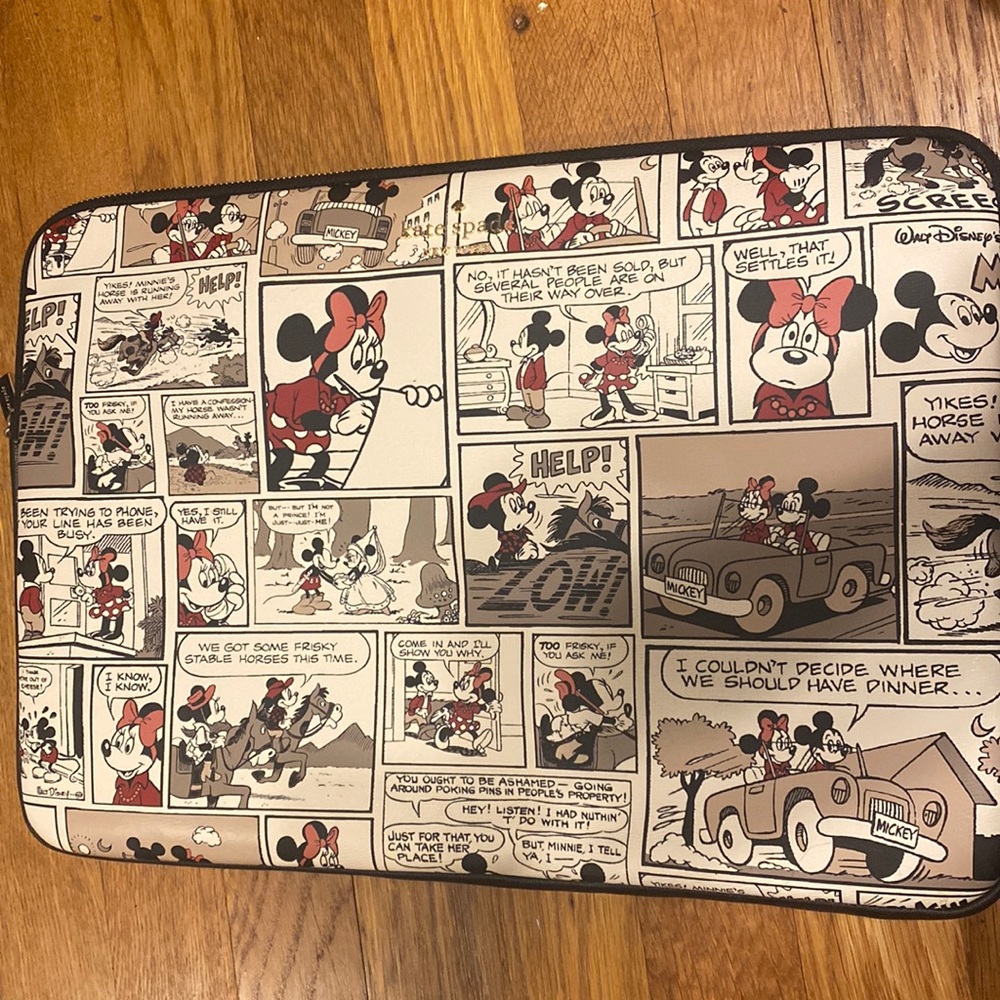 Nwot Kate Spade Disneg Minnie Mouse Comic Laptop Sleeve